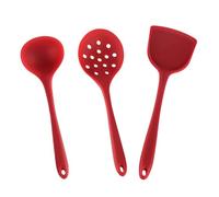 HOMSFOU 3pcs Silicone Cooking Utensils Set Heat-Resistant Kitchen Gadgets with Improved Balance Convenient Hanging Loop for Serving Gravy and Making Pies and Cakes