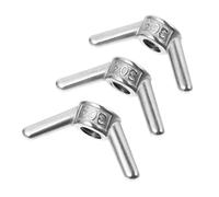 HOMSFOU 3pcs Stainless Steel Wing Nuts Fasteners Parts Tool-free Installation and Adjustable Design for Electronic and Communication Devices Furniture Decoration