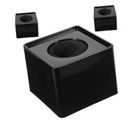 HOMSFOU 3pcs Stylish Plastic Microphone Logo Cube for Hosting Interviews and Presentations with Lightweight Design and Wide Compatibility