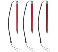 HOMSFOU 3pcs Stylus Pens for Touch Screens: Resistive Touch Screens Pen - High Precision Fine Tip Stylus - Resistive Touchscreen Hard-Tip Pencil, Red