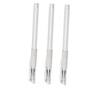 HOMSFOU 3pcs Waterproof White Oil-based Eyebrow Marking Pen for Tattoo Makeup, Fine Tip Portable Brow Liner for Precise Eyebrow Positioning and Microblading Use