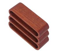 HOMSFOU 3pcs Wood Business Card Holder Compact Desk Organizer Space-saving Wooden Stand for Office Reception Counters Networking Events