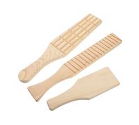 HOMSFOU 3pcs Wooden Clay Paddle Pottery Tools Unfinished Modeling Boards for Ceramic Clay Handbuilding and Texture Application for DIY Figurine Crafting