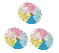 HOMSFOU 3sets Feeling Wheel Emotion Badge Durable Enamel Pins Portable Accessories for Bags Backpacks Car Keys Unique Mental Health Gifts 2pcs*3