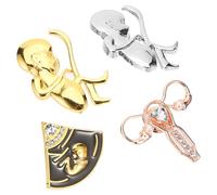 HOMSFOU 4 Pcs Metal Brooch Pins Set Featuring Human Body Organ Design, Made of Premium Zinc Alloy with Good Workmanship, Multi-purpose Clothes Pins for Hats and Scarves on Birthdays Or