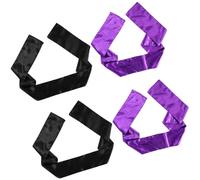 HOMSFOU 4 Pcs Satin Headbands Wig Grip Band Silk Satin Fabric Easy to Clean Protect Wig from Slipping Hair Accessories for Yoga in The Gym