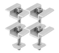HOMSFOU 4 Pcs Solar Panel Mid Clamps 2.08 Inch Aluminum Alloy Brackets with Mounting Brackets and Fixing Screws for Balcony Power Plants and Rv Solar Panel Installation