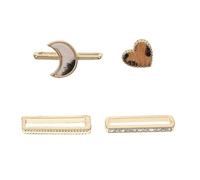 HOMSFOU 4 Pcs Watch Strap Charms Watchband Rings Alloy Decorative Rings for Watch Band Golden Fade-resistant Tiny Jewellery Style for Family Members and Friends