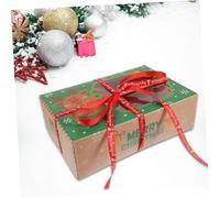 HOMSFOU 4 Rolls Christmas Ribbon with Delicate Lace and Printed Xmas Patterns Eco Friendly for Tree Decoration and Gift Wrapping Crafts Red and Green Snowflake Tree Designs