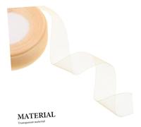 HOMSFOU 4 Rolls Sheer Yarn Ribbon for Wedding Decorations and Wrapping Soft Elegant Organza Ribbon for Birthday Party Favors Bouquet Packaging DIY Crafting Material