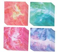 HOMSFOU 400 Sheets Watercolor Sky Origami Paper DIY Craft Paper for Adults Standard Square Easy to Fold for Scrapbooking Handmade Projects