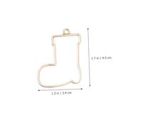 HOMSFOU 40Pcs Christmas Hollow Mold Pendants DIY Craft Charms Resin Frames with Alloy Edges in Rose Gold White Black for Holiday Jewelry Making and Festive Decorations