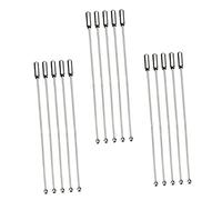 HOMSFOU 40Pcs Copper Brooch Stick Pin Long Needle Eye Pin DIY Metal Jewelry Findings for Lapel Scarf Hat Safety Earring Accessories 90mm Silver Smooth Surface