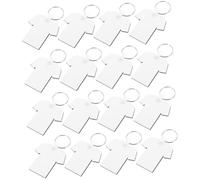 HOMSFOU 40pcs Fiberboard Keychain Blanks for Sublimation DIY Crafting Keychains Lightweight and Durable for Custom Designs and Sharing Creative Projects