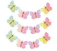 HOMSFOU 40pcs Flatback Butterfly Decor Colorful Resin Craft Accessories for DIY Jewelry Hair Clips and Scrapbooking Projects for Unique Decorations and Creative Butterfly Themed Crafts