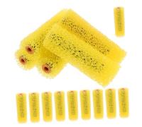 HOMSFOU 40pcs Sponge Painting Rollers for Exterior Walls Flexible Texture Embossing Brushes Yellow Sponge Rollers for Wall Painting Even Paint Distribution Artistic Pattern Decorators Tool