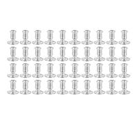 HOMSFOU 40pcs Table Ornaments Candle Stick Bulk Modern Party Decoration Silver Candles Birthday Pillar Easter Simple Center Candlelight Dinning Gruduation Wedding Holders