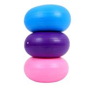 HOMSFOU 44cm Inflatable Donut Pilates Ball Set with Pump - Flexible Sensory Balance Exercise Balls and Students, Yoga Workout Stability Chair for Classroom and Home Fitness