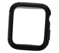 HOMSFOU 44mm Protective Case with Tpu Soft Full-cover Anti-scratch Shell and Tempered Glass Screen Protector for Smartwatch, Black Sturdy Guard for Wristwatch Accessories