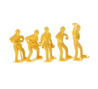 HOMSFOU 45Pcs Miniature Construction Figures with Tools Creative Model Kit for Durable Tiny Workers and Equipment for Imaginative Play and Learning Activities