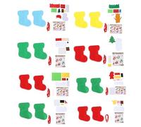 HOMSFOU 48 sets Felt DIY Hanging Hand Educational Socks Sock Creatice Ornament Accessory Holiday Toy Funny Craft Handicraft Kits Kit Create Hands-on Crafts Kids Ornaments Christmas