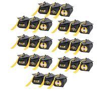 HOMSFOU 48Pcs Graduation Candy Boxes with Stickers Creative Bachelor Hat Design for Graduation Party Decorations for Treats and