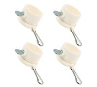 HOMSFOU 4pcs 1-inch Flag Pole Rings Rotating Metal Clips for Small Flags Outdoor Porch Flagpole Kit Clips for American and Rv Installation