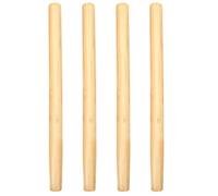 HOMSFOU 4pcs 48cm Hardwood Wooden Handles Set for Hoe, Axe, Hammer Replacement Gardening Tool Handles, Sturdy Natural Wood Grip for Lawn and Garden Tool Accessories
