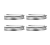 HOMSFOU 4pcs 86mm 304 Stainless Steel Sprouting Jar Lids Mesh Screen Replacement for Mason Jars Canning Kit for Growing Beans and Broccoli at Home Kitchen