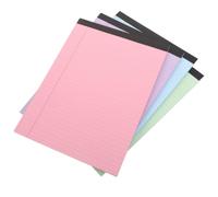 HOMSFOU 4pcs A4 Legal Ruled Writing Pad with Tear off Pages for Office | Paper Sheets, Print Layout, Portable Size, for Brainstorming, Grocery Lists, Folders and Binders