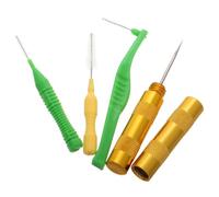 HOMSFOU 4pcs Airbrush Cleaning Brush Set Airbrush Holder Maintenance Cleaning Tools Plastic Metal Easy to Use