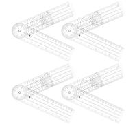 HOMSFOU 4pcs Angle Protractor Angle Ruler, PVC Foldable Goniometer for Range of Motion Measurement, Accurate Readings, Portable, for Drawing and Measuring, Engineers and Architects