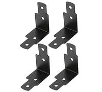 HOMSFOU 4pcs Antique Iron Corner Brackets Vintage Decorative Furniture Protector for Wood Cases Jewelry Boxes Sturdy Black Metal Feet for Luggage Chest Edge Guard