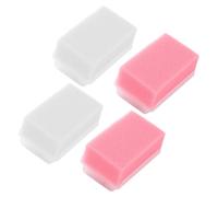 HOMSFOU 4pcs Baby Shower Sponge Brushes for Sensory Training and Daily Body Deep Cleaning, Soft Plastic and Sponge Material, for Baby and Children Bath Time