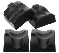 HOMSFOU 4pcs Black Abs Plastic Ocarina Holder Stand for 12-hole Ceramic Flute, Versatile and Easy to Clean Musical Instrument Accessory, Portable Display Stand for Ocarina
