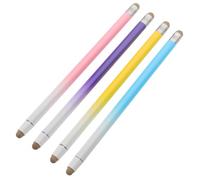 HOMSFOU 4pcs Capacitive Stylus Pen for Touch Screens Dual-use Design for Tablets and Phones High Sensitivity for Writing and Sketching in Silver Fiber Material