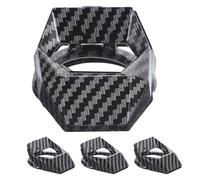 HOMSFOU 4pcs Car Engine Push Start Button Cover Alloy Metal Protector with Precise Fit and Scratch Resistance for Centre Console Button Cover, for Car Interior Upgrade