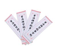 HOMSFOU 4PCS Chinese Calligraphy Practice Copybook for Teens and Adults Smooth Surface Writing Paper for Traditional Brush Pen Skills Building Professional Calligraphy Learning Tool