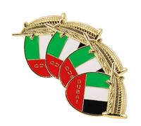 HOMSFOU 4pcs Creative Women Brooches Set Small Creative Breastpin Enamel Heart, Statue of Liberty, Eiffel Tower and Flag Design, Costume Props Decoration for Women