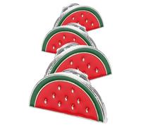 HOMSFOU 4pcs Cute Watermelon Brooch Pin Set, Small Cartoon Enamel Pins for Clothing, Backpacks and Hats, Summer Lapel Collar Accessories