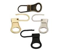 HOMSFOU 4Pcs Detachable Metal Zipper Pull Replacement Tabs Easy Install Zipper Slider Repair Kit for Backpacks Jackets Suitcases Clothes Black Gold Silver and Bronze