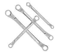 HOMSFOU 4Pcs Double Head Ratchet Wrench Set Open End Wrench Tool for Car Maintenance Portable Spanner with Swiveling Ratchet End for Tight Spaces