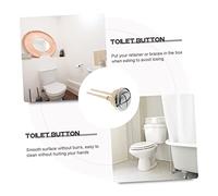 HOMSFOU 4Pcs Dual Flush Toilet Push Button Round Head Water Tank Replacement Easy Install PP Material with Electroplating Surface Cut to Fit Cistern Lid for Water Saving Random Color