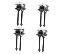HOMSFOU 4Pcs Dual Flush Toilet Push Buttons Round Head Replacement Water Tank Button Easy Install Chrome Finish Bathroom Cistern Repair Kit Random Color