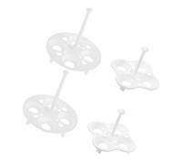 HOMSFOU 4Pcs Egg Steamer Rack Round Square Design for Refrigerator Pressure Cooker Stable Egg Holder Steaming Basket Modern Kitchen Accessories for Safe Cooking Storage