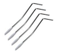 HOMSFOU 4pcs Electric Guitar Tremolo Arm White Handle Single Shake Whammy Bar Crank Lever for Fender Style Full Electric Guitar Bridge System