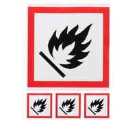 HOMSFOU 4pcs Fire Warning Labels for Trash Bins and Trash Cans with Graphics and Text, Pvc Material, Easy Installation, Suitable for Communities and Public Spaces, Fire Safety Sticker