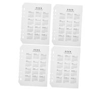 HOMSFOU 4PCS Frosted Plastic Binder Dividers for DIY Monthly Planner Inserts PP Replacement Index Tabs for Office School Home Organization and Date Management