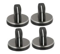 HOMSFOU 4pcs Gas Stove Knobs Replacement 8mm Rotary Ignition Control Knobs Right Angle 0° for Universal Built-in Cookers Kitchen Accessories