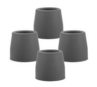 HOMSFOU 4pcs Gray Rubber Replacement Tips for Walkers and Crutches, Non-Slip 28mm Diameter Feet Caps Accessories for Standard Walkers, Shower Chairs, and Commode Use